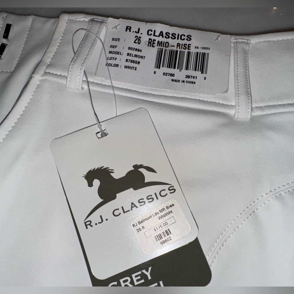 White RJ Classics 26R breeches - Picture 2 of 3